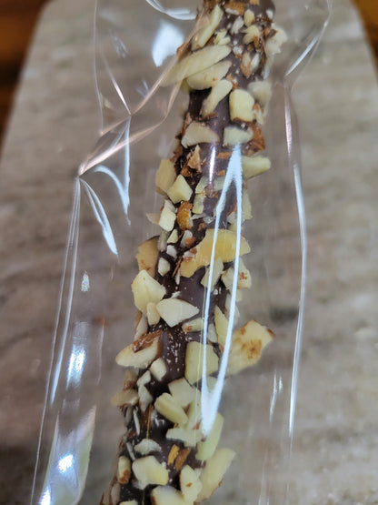 Dipped Pretzel Rods with Almonds